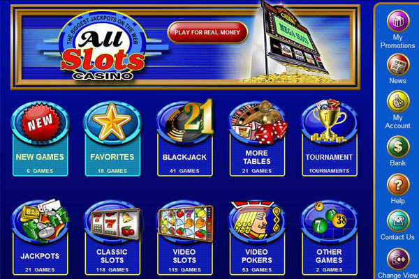 All Slots Casino Lobby