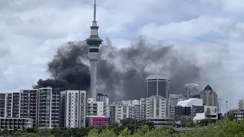 Massive Fire Disrupts Skycity Convention Centre Construction
